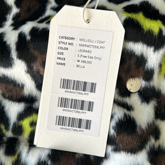 MOLLIOLLI. Bella Leopard Print Faux Fur Sz S NWT - Picture 4 of 15